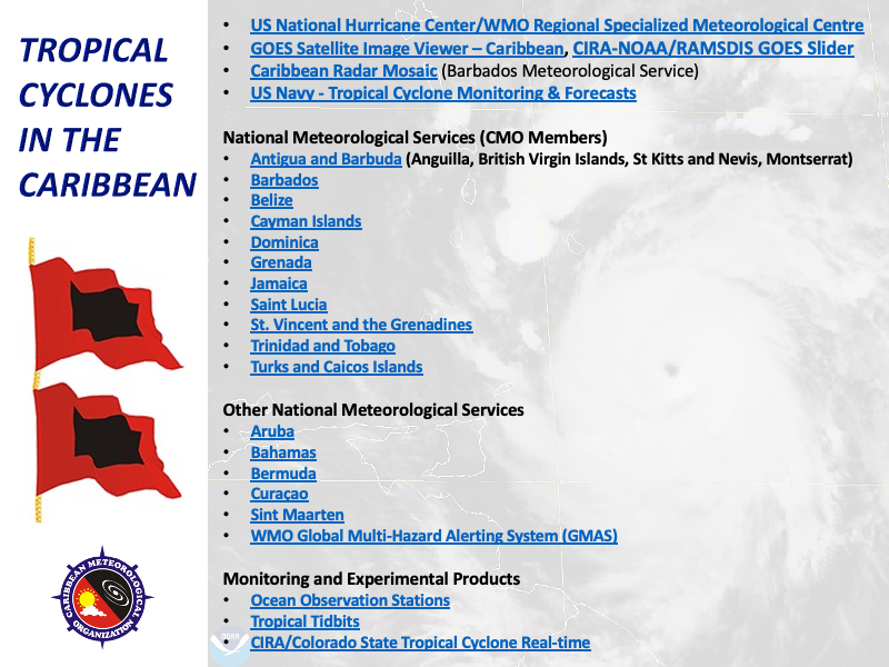 Tropical Cyclones in the Caribbean Links